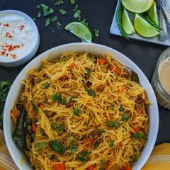 A picture of Semiya Upma / Vermicelli Upma.