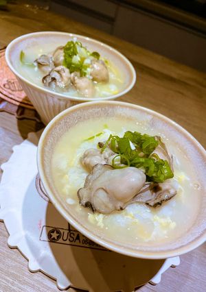 青蔥鮮蚵雞蛋粥 的食譜成品照片