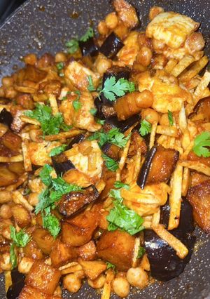 صورة لوصفة حمسه بيديان وبطاطا 🥹
