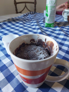 Una foto de Brownie a la taza☕🤗😋