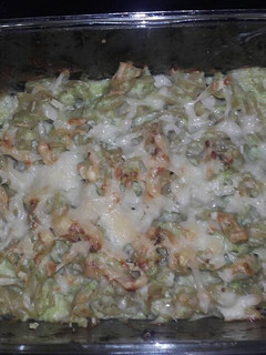 Una foto de Macarrones gratinados con bechamel de puerros