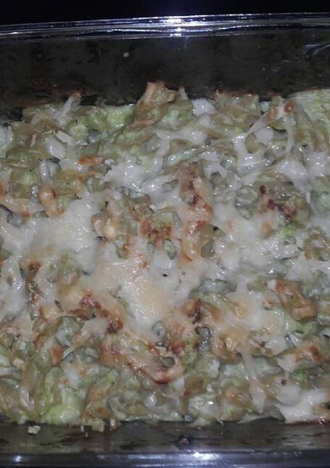 Una foto de Macarrones gratinados con bechamel de puerros