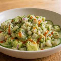 Una foto de Ceviche de bacalao