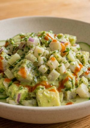Una foto de Ceviche de bacalao