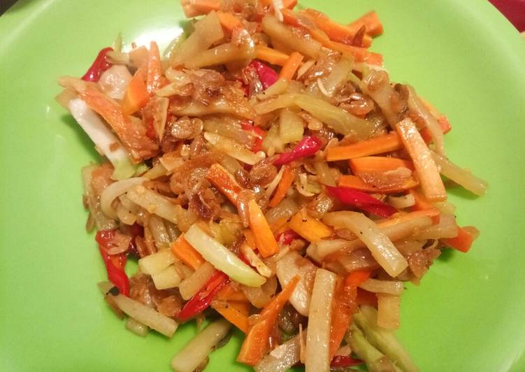 Cara Membuat Tumis labu siam + wortel baby Anti Gagal