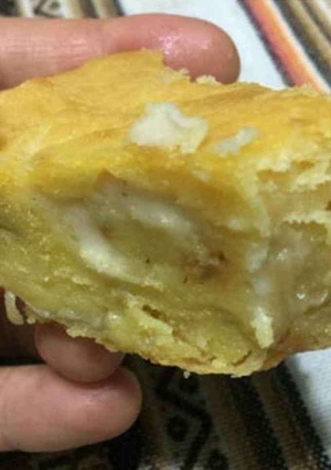 Una foto de Sopa paraguaya vegana
