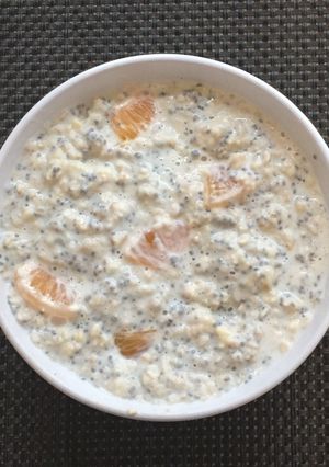 Banános-mandarinos zabkása recept fotója