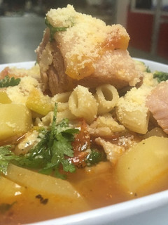 Una foto de Sopa minestrone