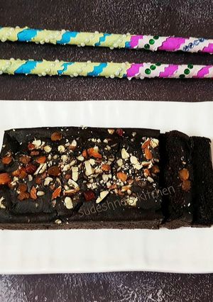 A picture of Choco-Jaggery Loaf Cake.
