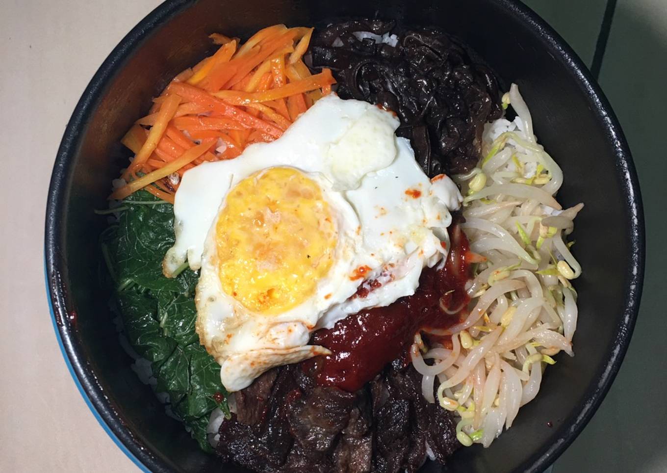 Bibimbab bahan seadanya