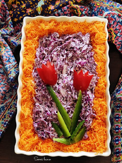 عکسی از دستور دیزایین سالاد کلم
