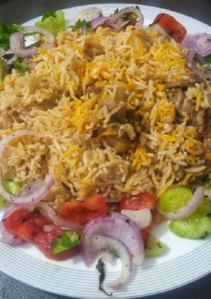 A picture of Lahori pulao.