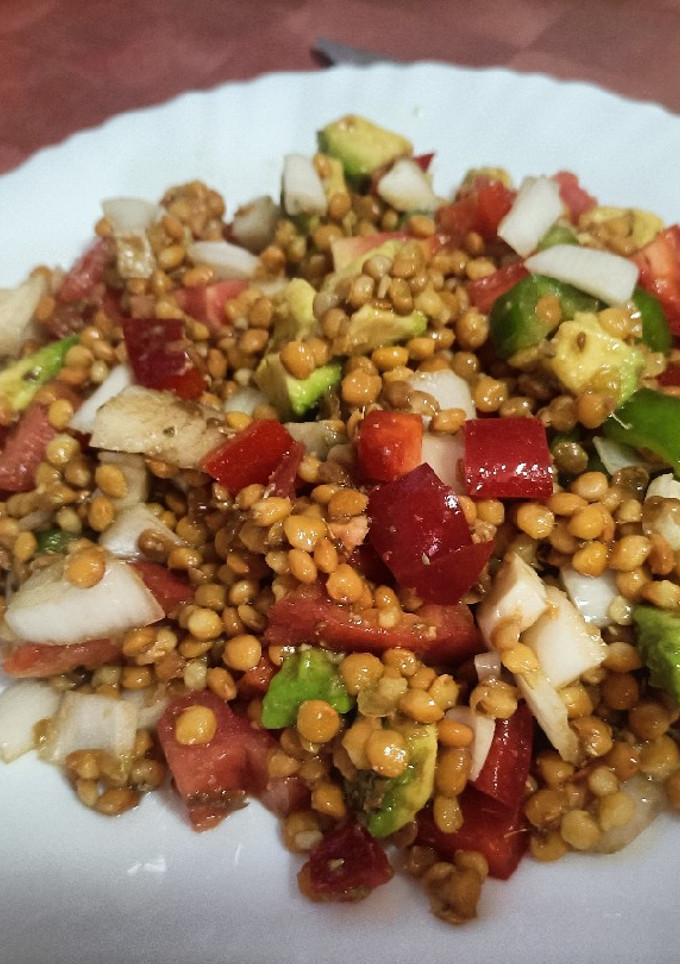 Una foto de Ensalada de lentejas