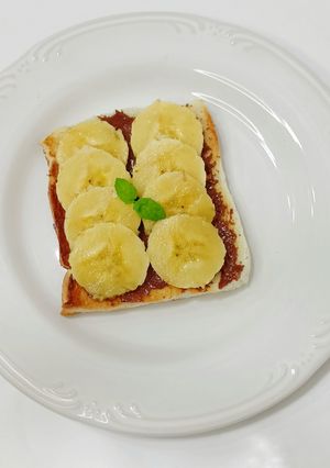 Foto resep Banana Cocoa Peanut Butter Toast 🍌 🥜