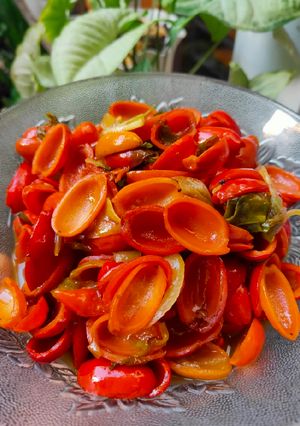Foto resep Oseng kulit melinjo saus tiram