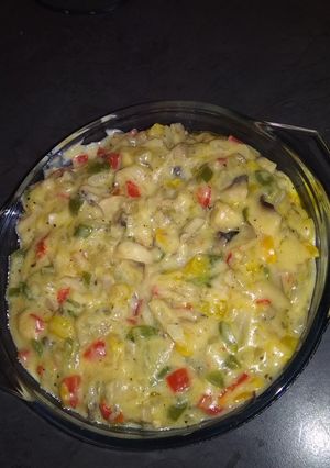 A picture of Colourful Mushroom sauce.