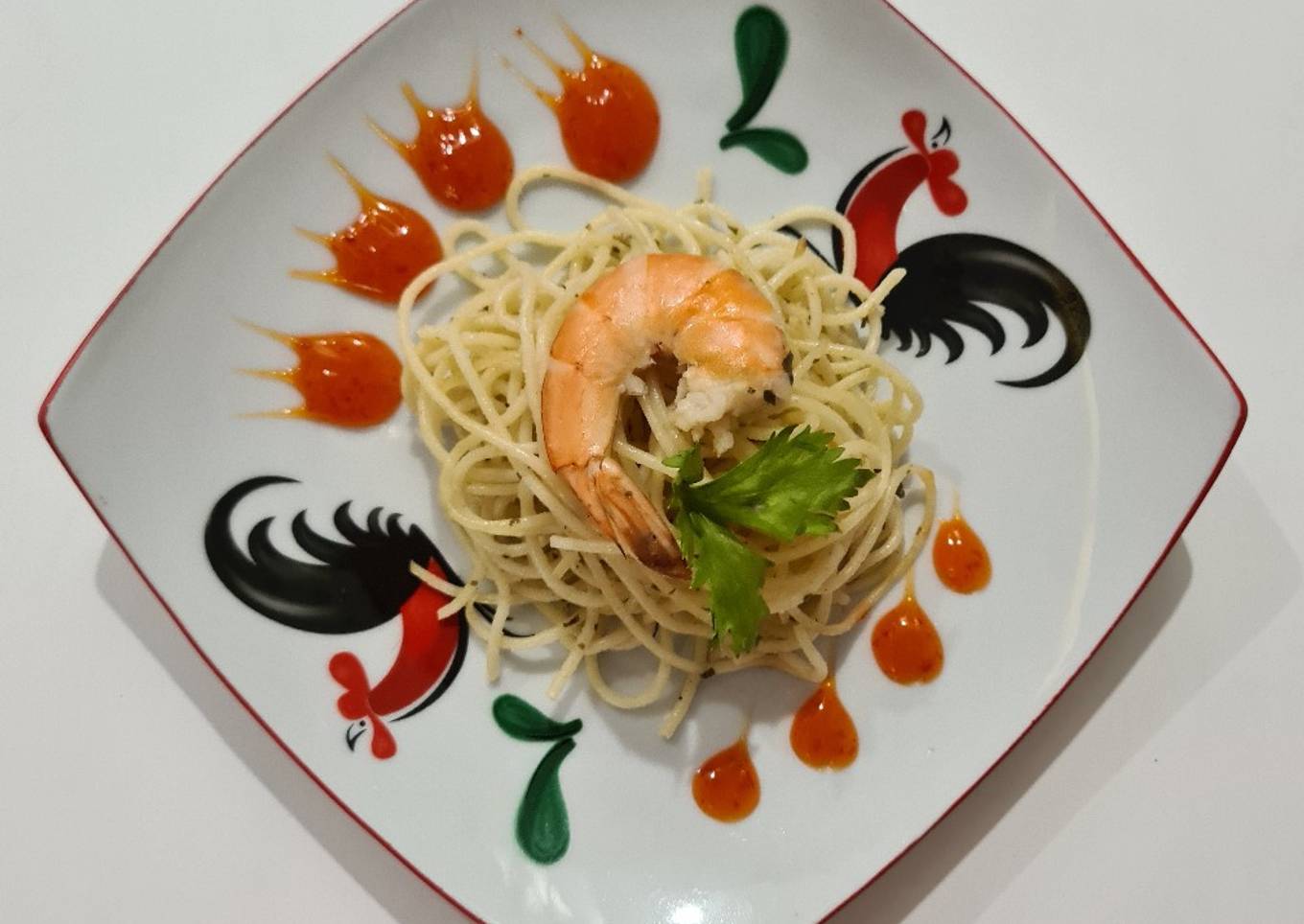 Garlic Prawn Spaghetti Parsley
