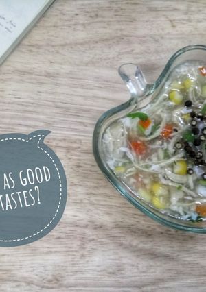 Hình của món Súp gà nấu ngô.