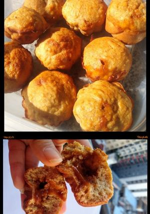Una foto de Muffins saludables de banana y dulce de leche ❤️ Fácil y rápido!