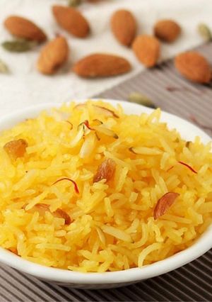 A picture of Sweet rice (kesari bhat).