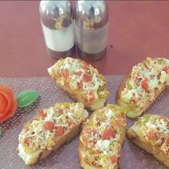 A picture of Paneer bruschetta.