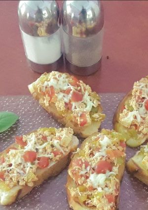 A picture of Paneer bruschetta.