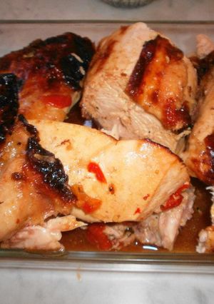 Una foto de Pollito a la mostaza y miel