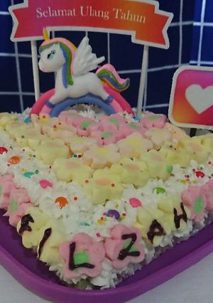Foto resep Kue Tart basecake bolu pandan simpel