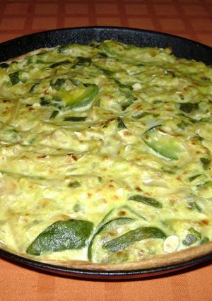 Una foto de Tarta de zapallitos verdes