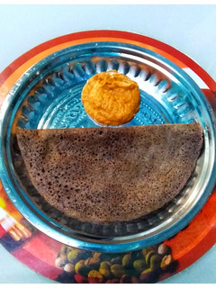 கருப்பு கவுனி அரிசி தோசை/வெங்காய சட்னி (karupu Kavuni Arisi Dosai / Vengaya Chutney Recipe in Tamil) செய்முறை முக்கிய புகைப்படம்