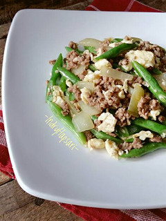 Foto resep Tumis Buncis, Telur, Sapi Giling (#postingrame2_sayurtumis)