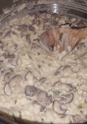 Une photo de Risotto aux champignons
