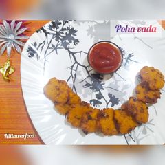 A picture of Poha vada recipe.