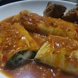Canelones de acelga con estofado