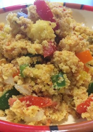 A picture of Confetti Cornbread Salad.
