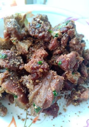 A picture of Fry meat very tasty.