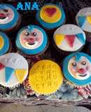 Cupcakes decorados del payaso pliim plim