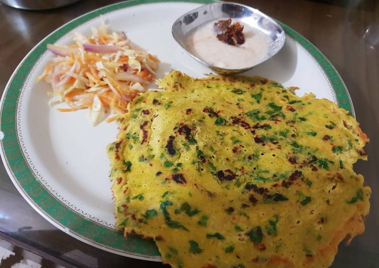 Simple Way to Make Super Quick Homemade Green besan chilla