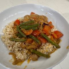 One pan Thai red curry A picture of One pan Thai red curry.