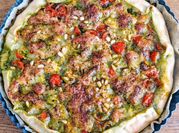 Une photo de tarte aux tomates