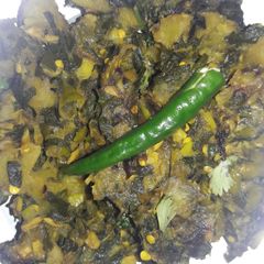 Methi aaloo A picture of Methi aaloo.