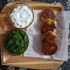 Peas Potatoes Tikki A picture of Peas Potatoes Tikki.
