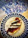 Deconstructed San Juan Celebration Toast — Toast with Slow-Roasted Cherry Tomatoes and Sardines