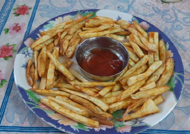 Recipe of Ultimate Crispy sweet potatoes spicy french fries
