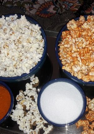 عکسی از دستور پاپ کورن کچاپی و نمکی