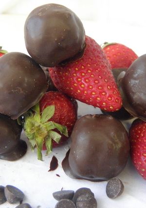 Una foto de Bombones de frutillas
