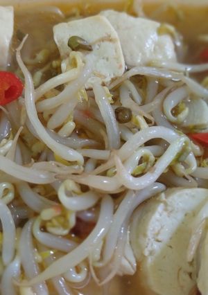 Foto resep Tumis toge tahu putih