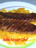 Fegato di Vitello arrostito servito con Cipolle in Agrodolce