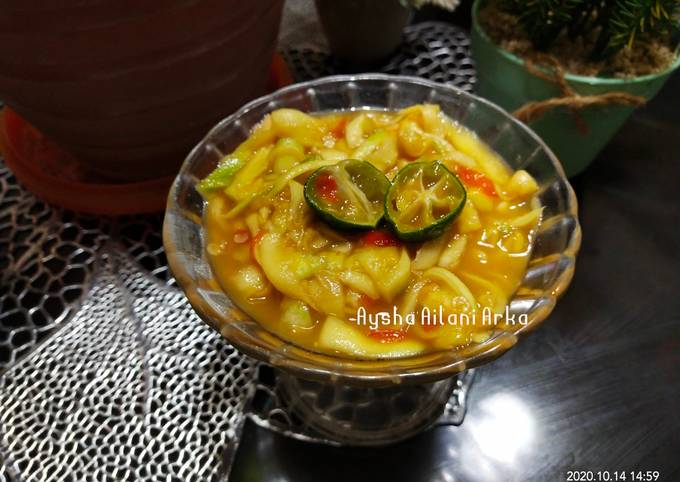 Resep: Rujak Serut Mangga Jk Pedas Bahan Sederhana