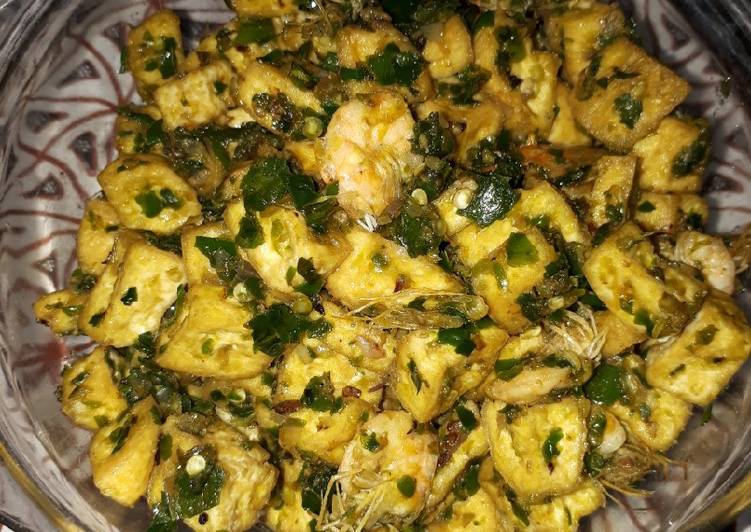 Resep Tahu udang cabe hijau yang Lezat Sekali